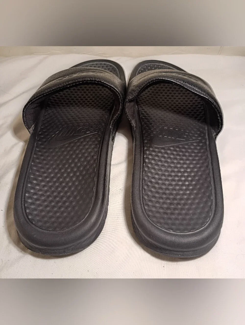 Nike Benassi JDI Slides All Black Sketch Print Men’s Size 11